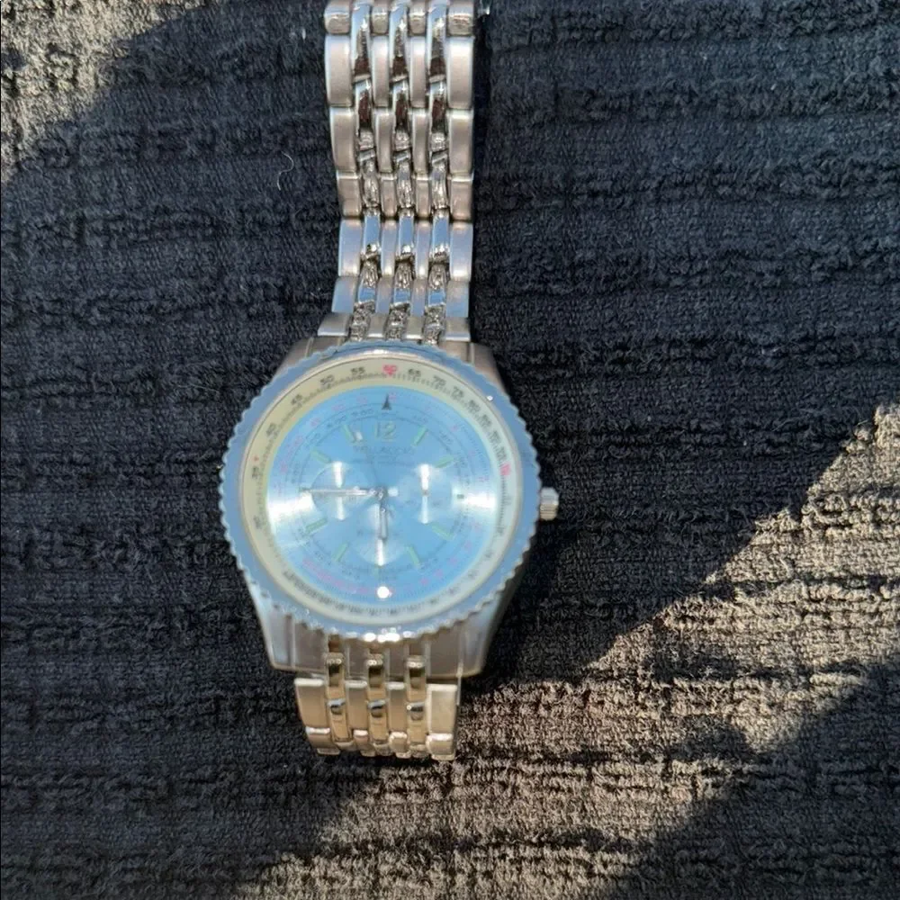 Vellaccio silver Watch with Blue Dial